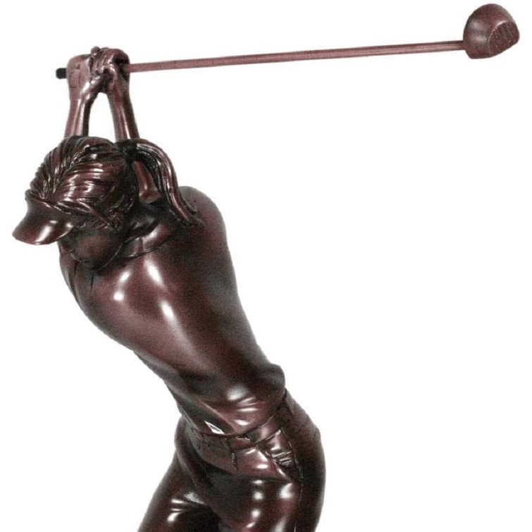 Winston Porter Kayzleigh Lady Golfer Figurine Wayfair